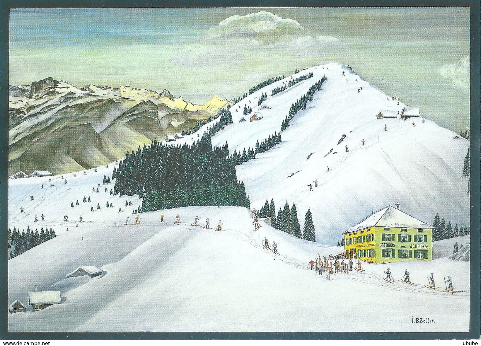 Gonten - Scheidegg Mit Kronberg, Skibetrieb  (J.B.Zeller)       Ca. 1980 - Gonten