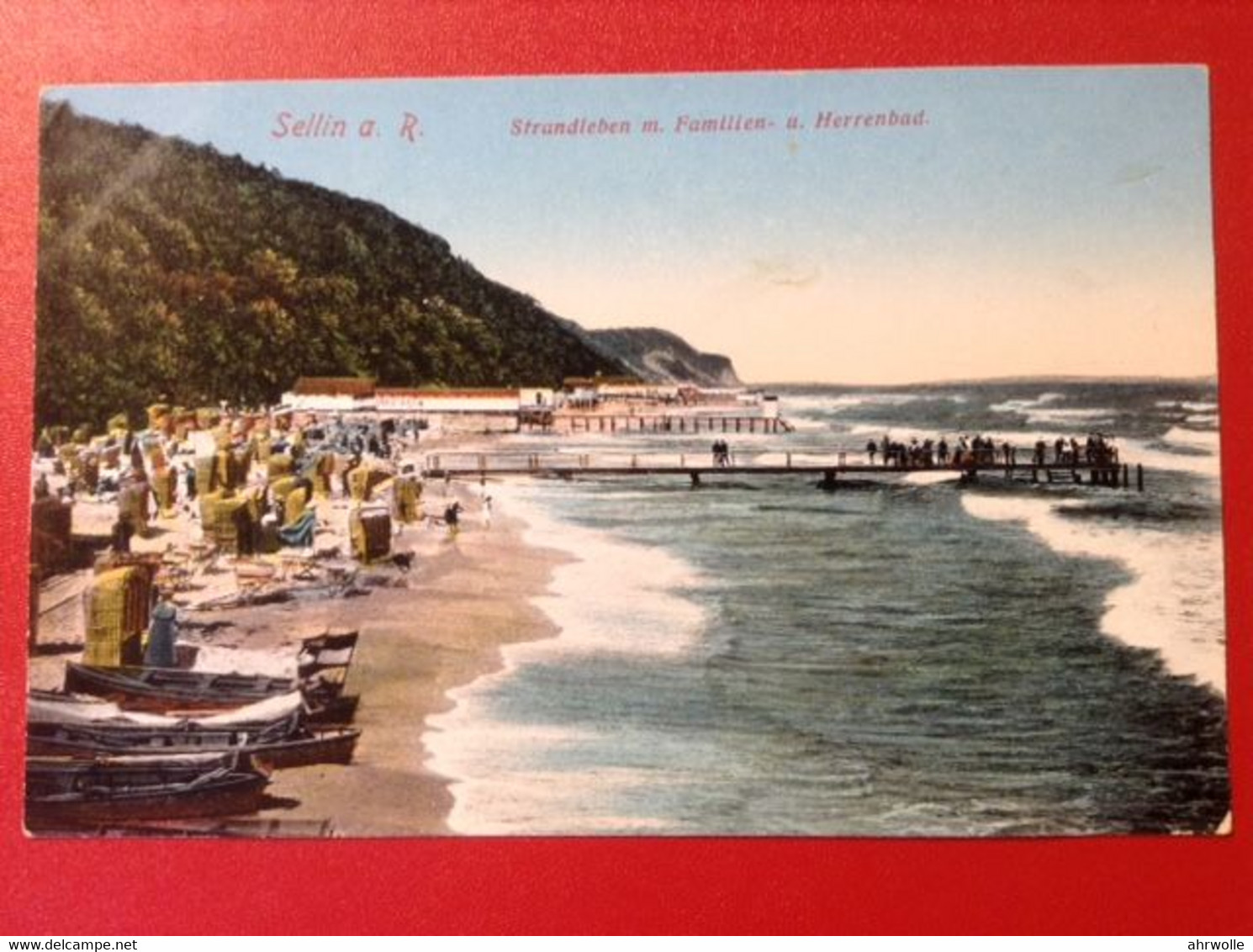 AK Insel Sellin Auf Rügen Coloriert Strandleben Familienbad Herrenbad Ca.1920 - Sellin