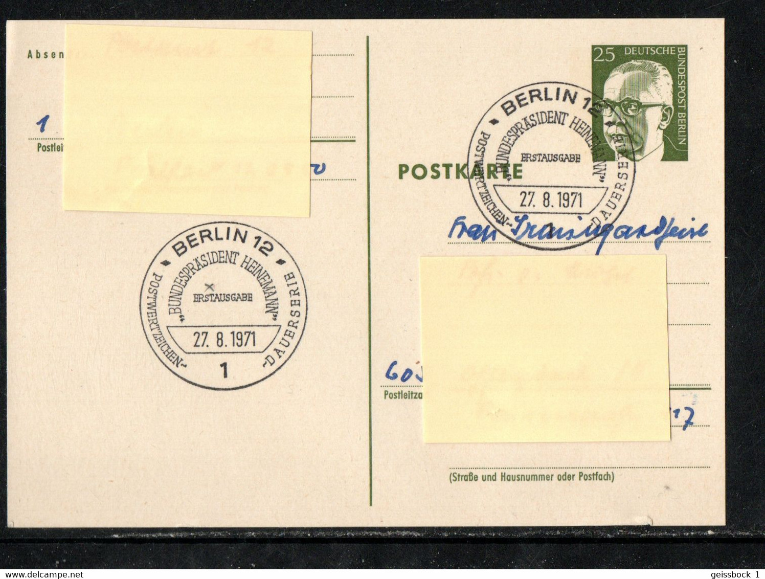 Berlin 1971: P 82:  Postkarte      (B001) - Postales - Usados