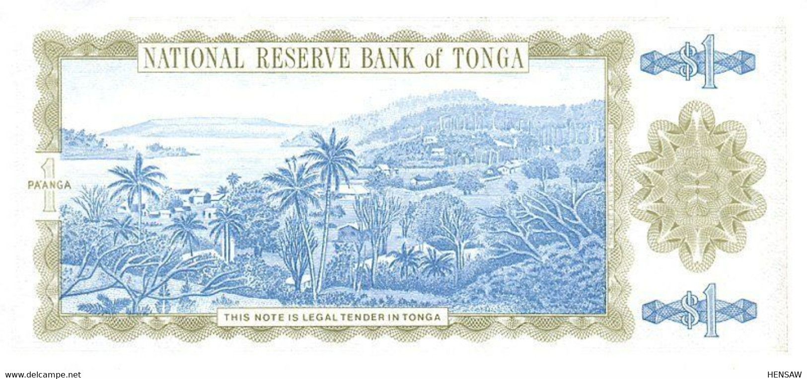 TONGA 1 PA'ANGA 1992 P 25 UNC SC NUEVO - Tonga