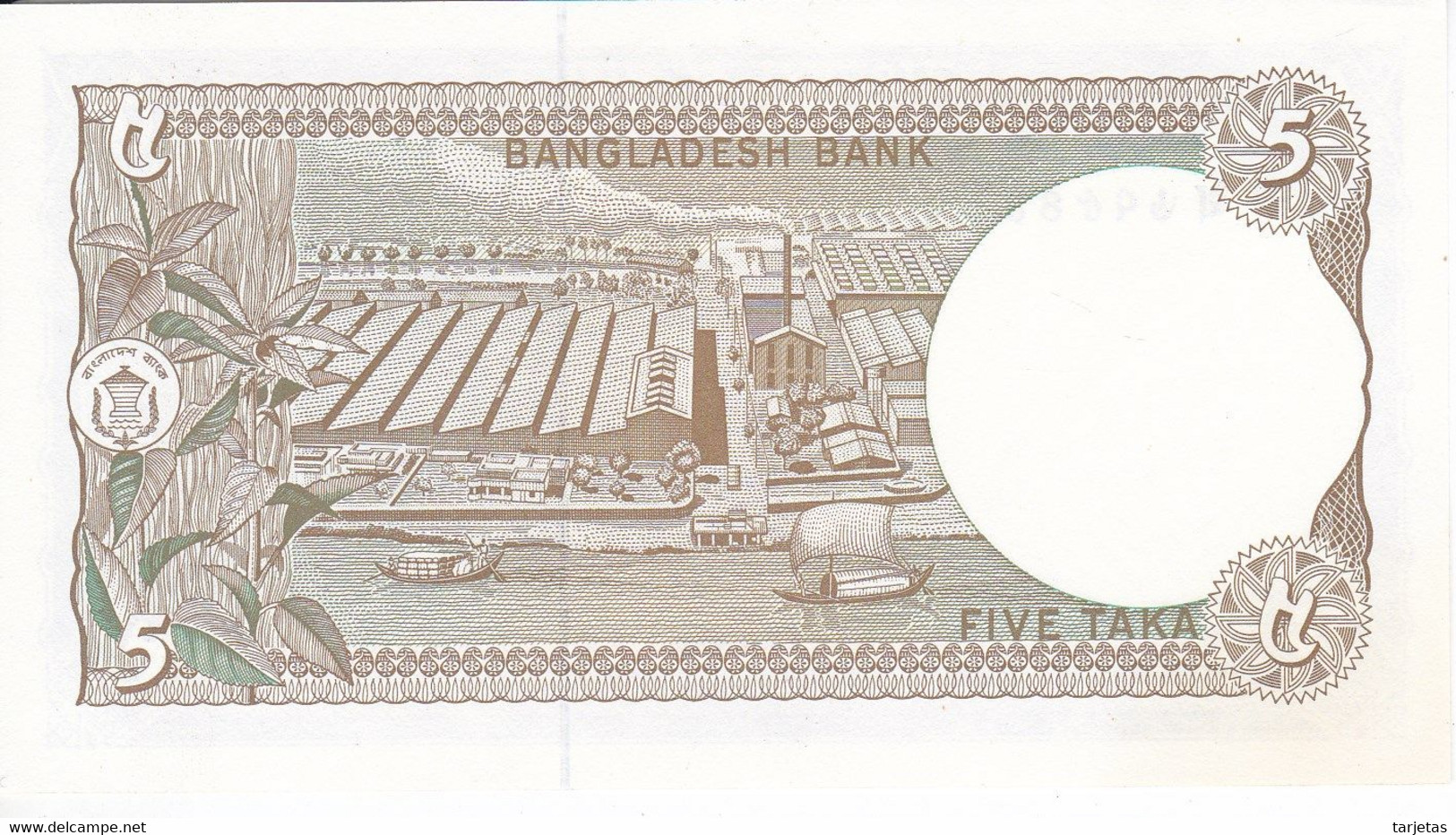 BILLETE DE BANGLADESH DE 5 TAKA DEL AÑO 1993 SIN CIRCULAR (UNC) (BANKNOTE) - Bangladesh