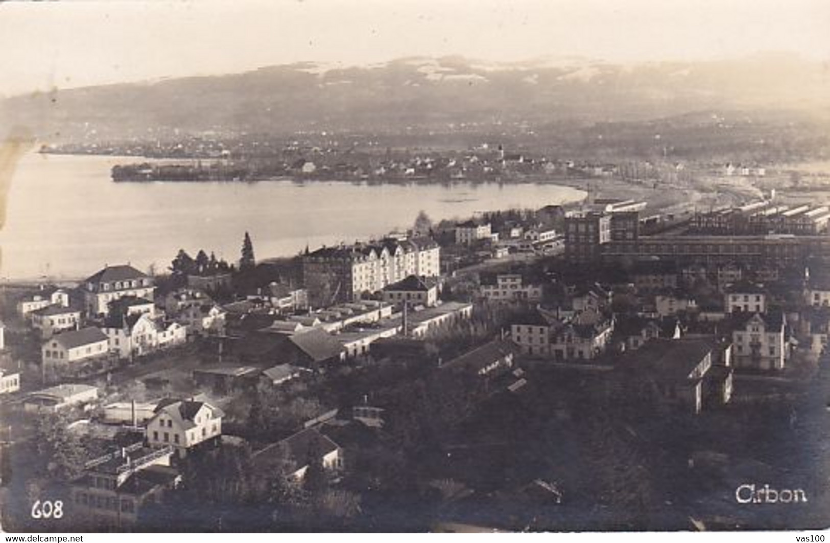 CPA ARBON- TOWN PANORAMA, LAKE, MOUNTAINS - Arbon