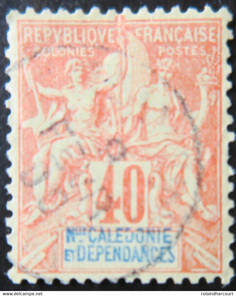 LP3844/793 - 1892 - COLONIES FRANÇAISES - NOUVELLE CALEDONIE - N°50 LUXE ☉ - Usados