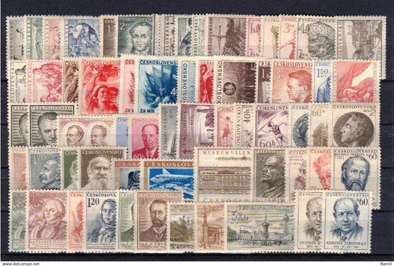 * Tchécoslovaquie 1952-1954, Lot - Timbres Avec Trace De Charniere Ou Pd De Gomme - Collezioni & Lotti