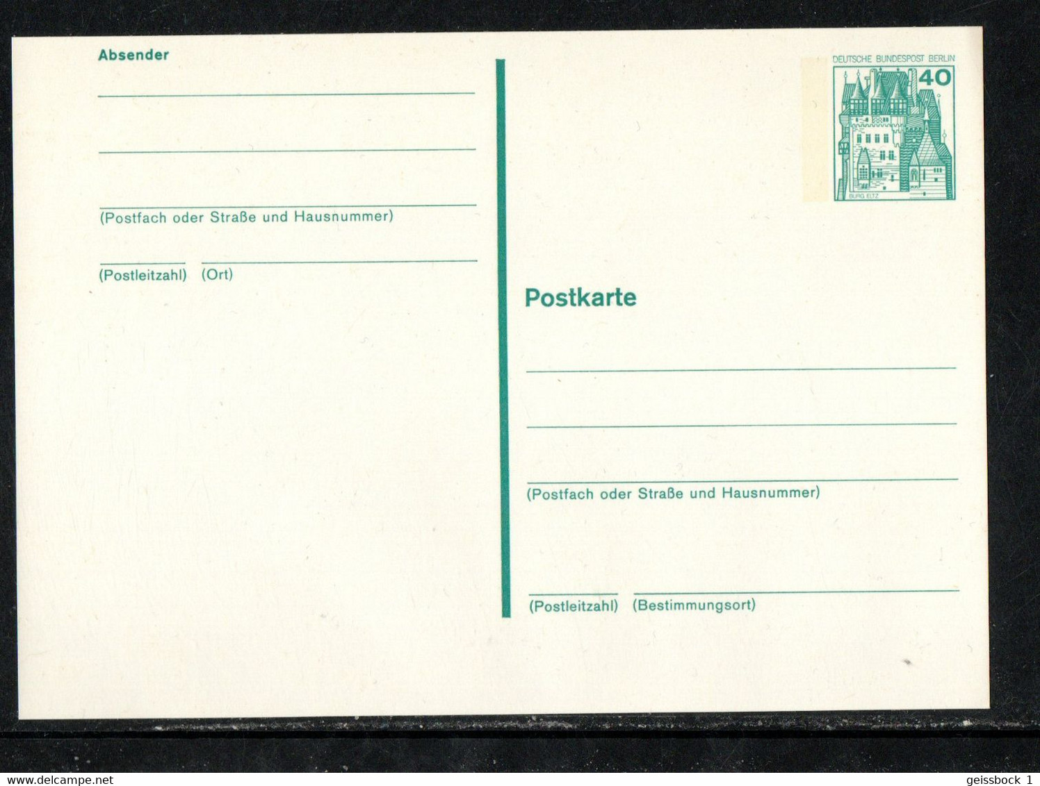 Berlin 1977:  P 104:  Postkarte      (B008) - Postkarten - Ungebraucht