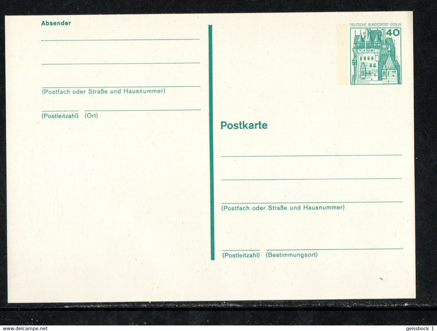 Berlin 1977:  P 104:  Postkarte      (B008) - Postcards - Mint