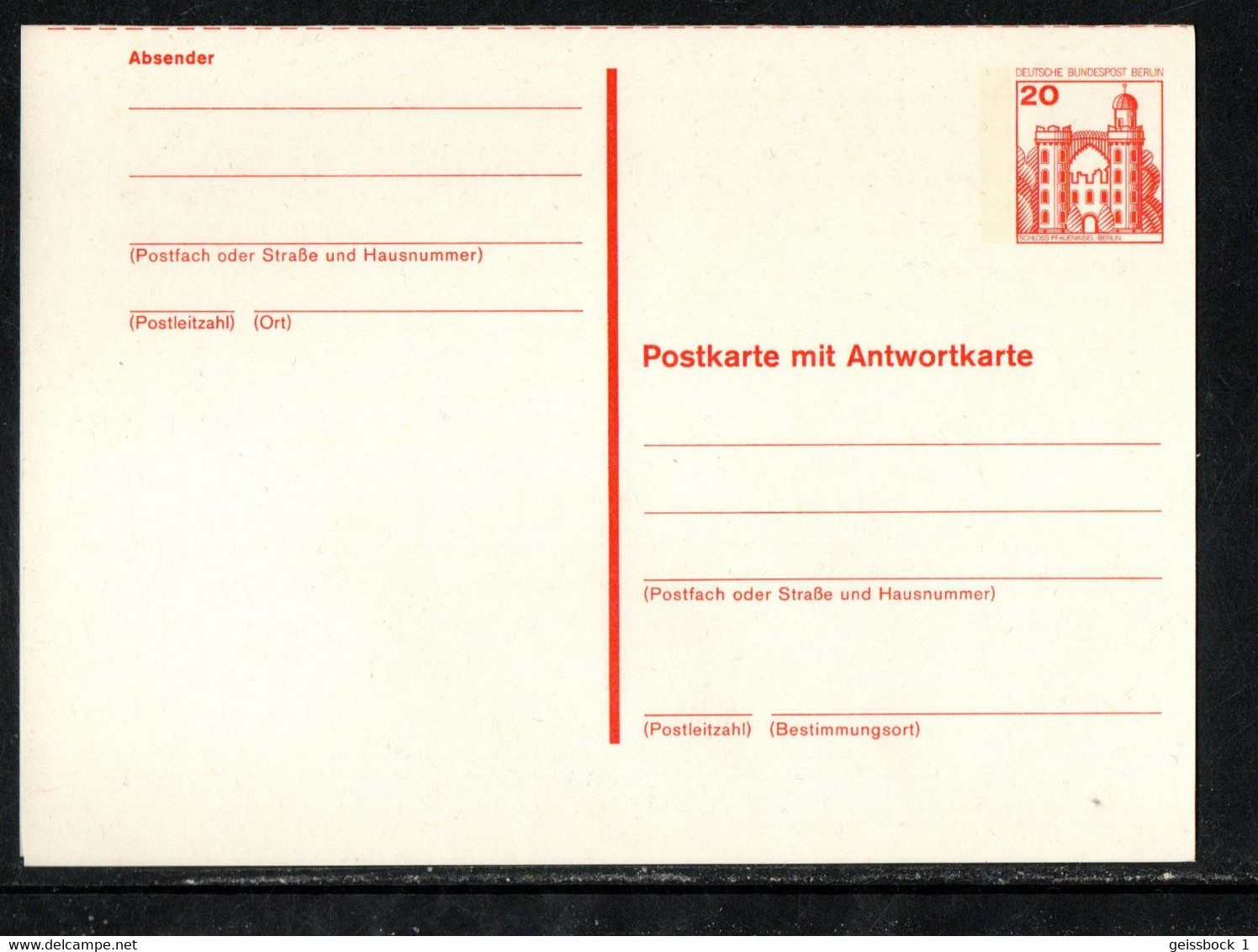 Berlin 1977:  P 106:  Postkarte      (B008) - Postcards - Mint