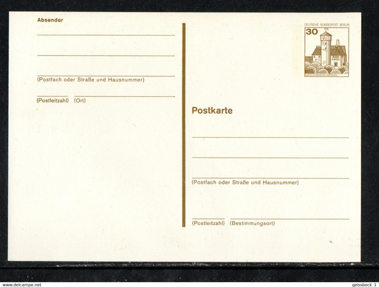 Berlin 1979:  P 108:  Postkarte      (B008) - Postcards - Mint