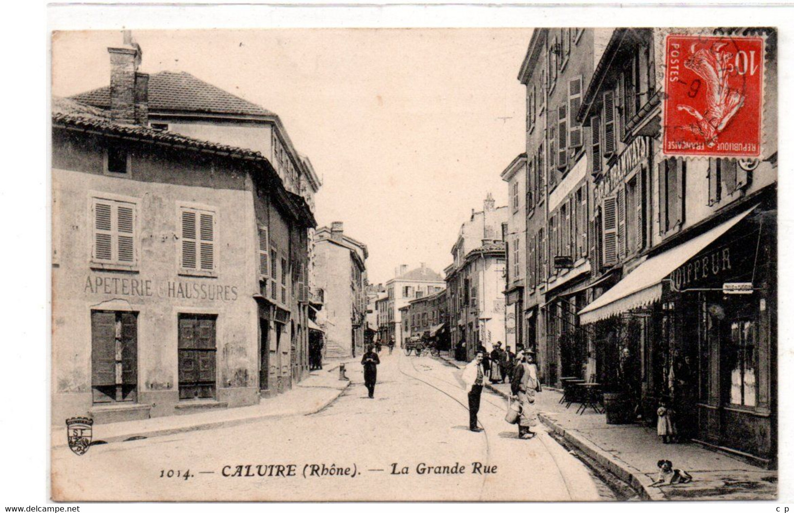 Lyon - Caluire Et Cuire -  La  Grande Rue  - Papeterie - Chaussures -  CPA °Rn - Caluire Et Cuire