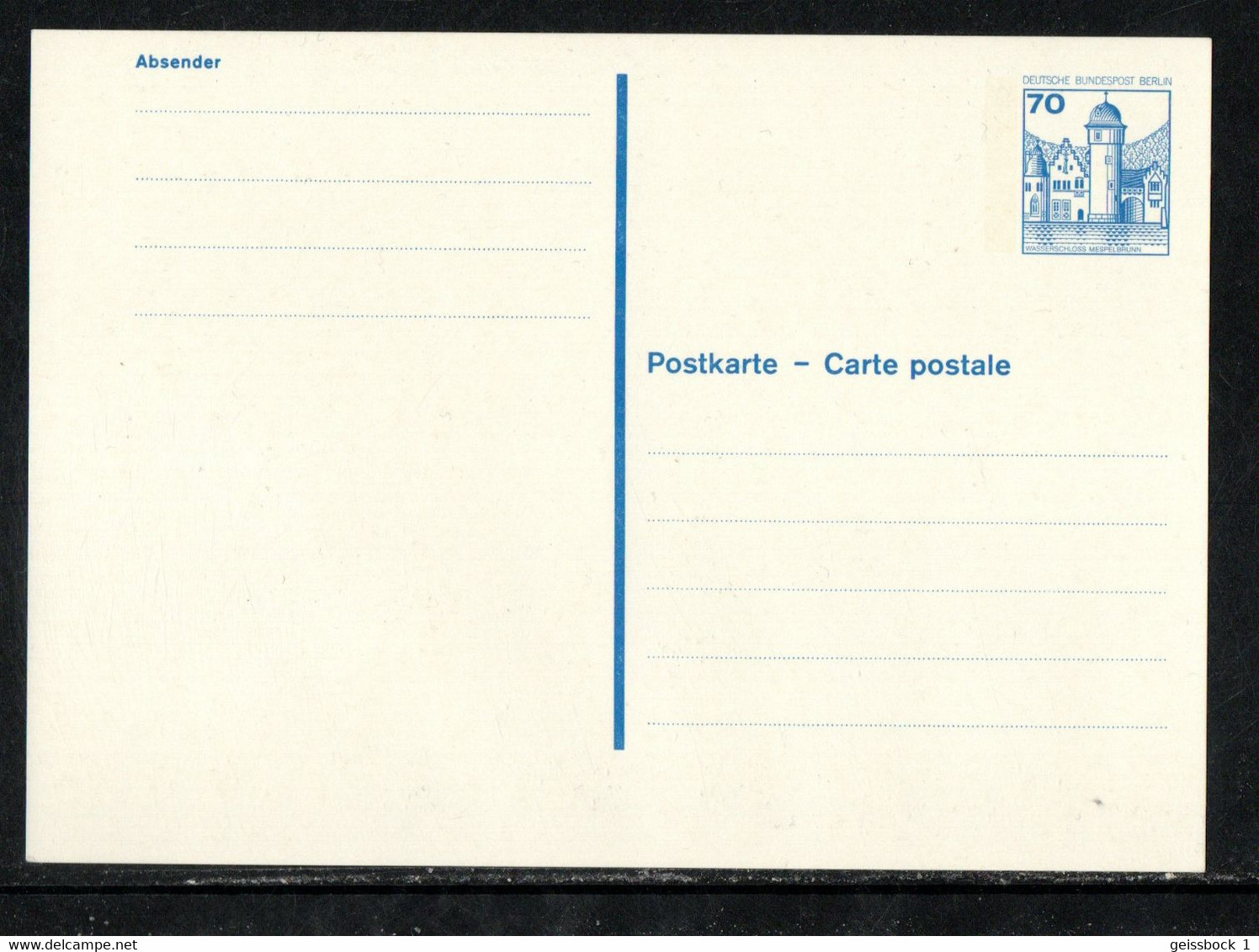 Berlin 1982:  P 123:  Postkarte      (B008) - Postales - Nuevos