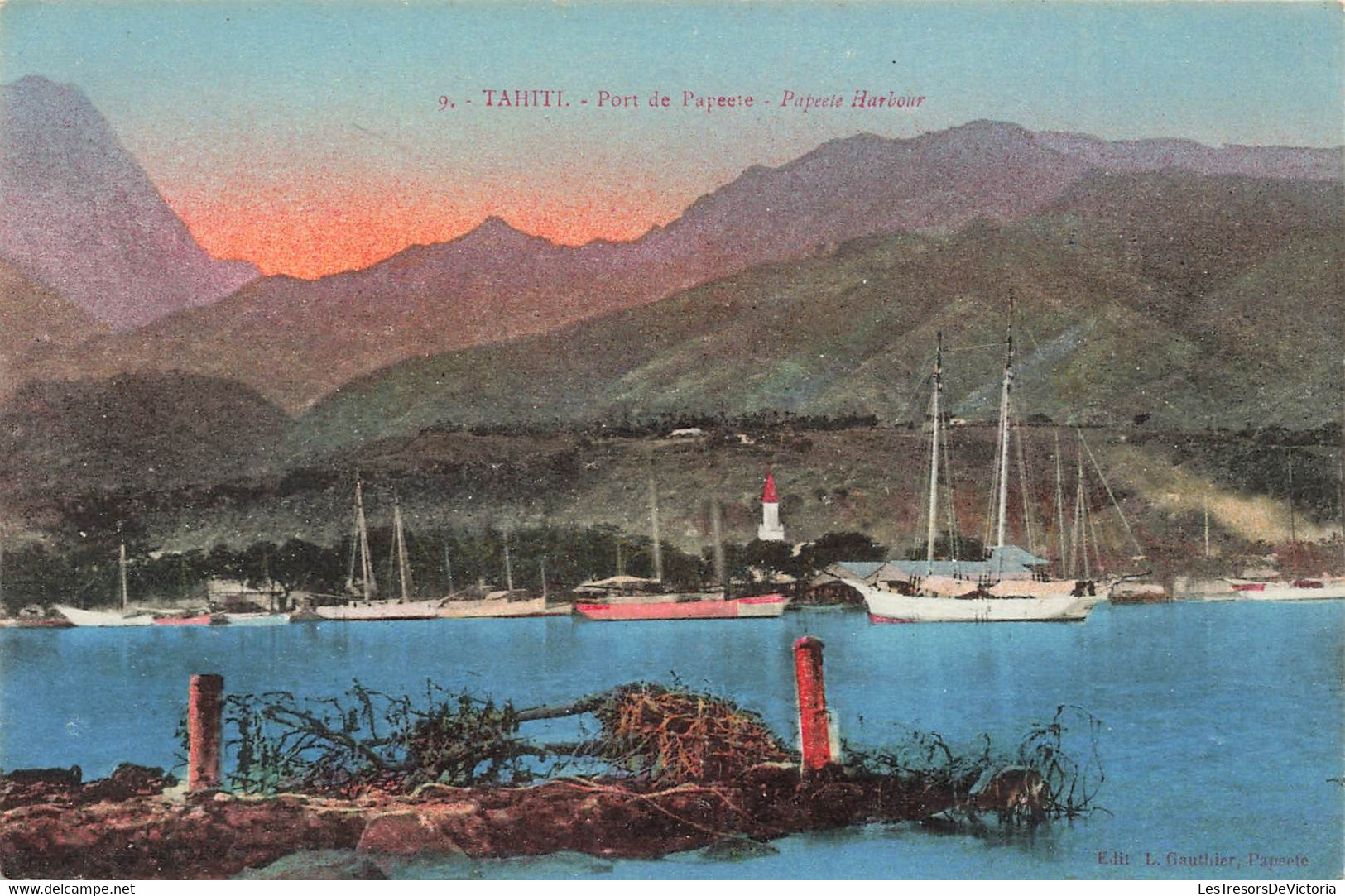 CPA TAHITI - Papeete - Port De Papeete - Papeete Harbour - Colorisé - Gauthier - Tahiti