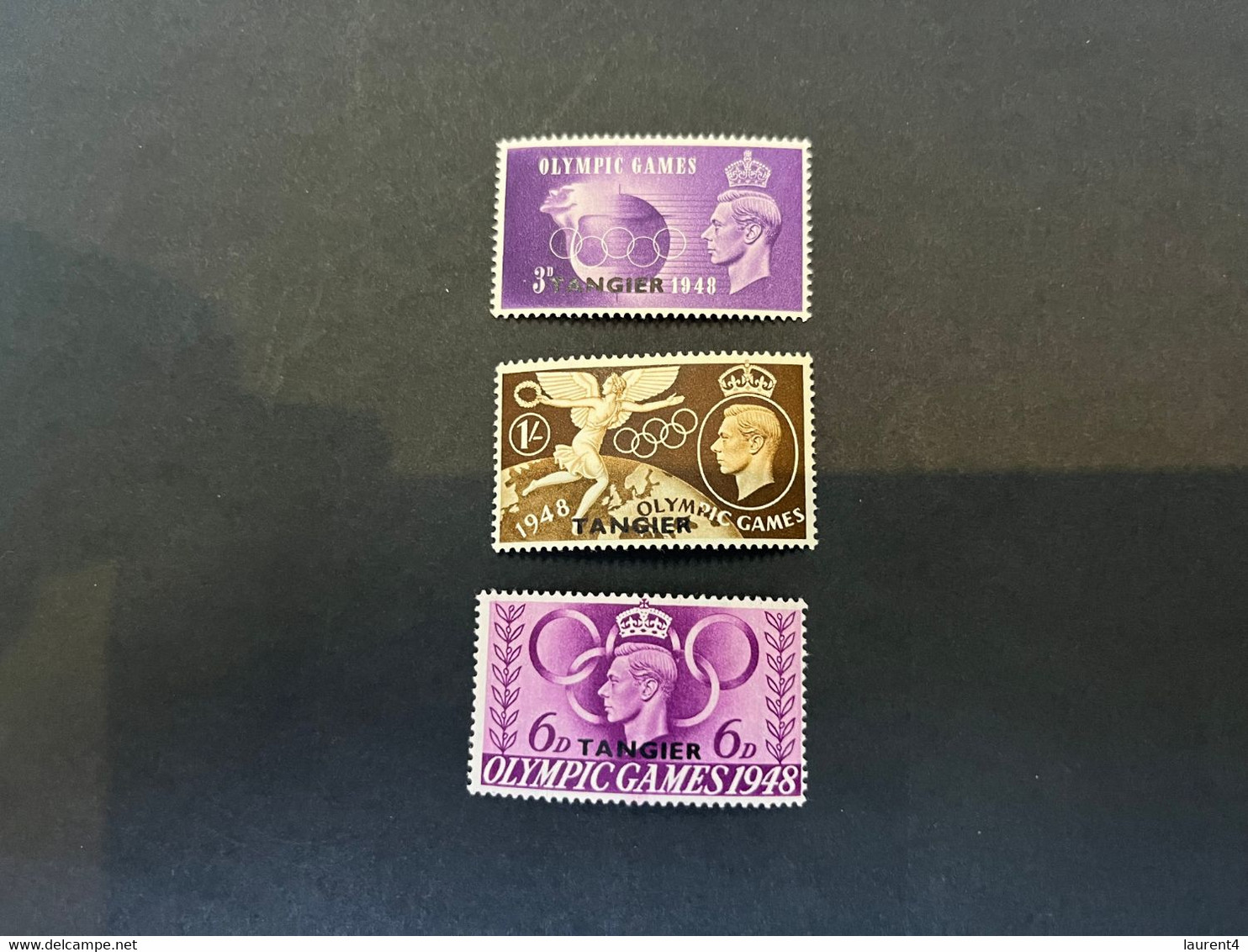 (8-12-2022) 3 Mint British  Tangiers Stamps (London Olympic 1948) - Summer 1948: London