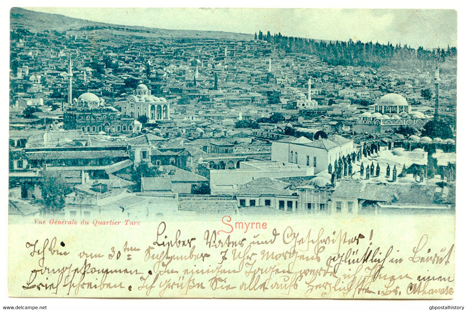 SYRIEN / LIBANON 1901, 10 C. Allegorien, Franz. Marke A. AK K2 "BEYROUTH - SYRIE", 2 Mal Abgeschlagen, Pra.-Vorläufer - Syria