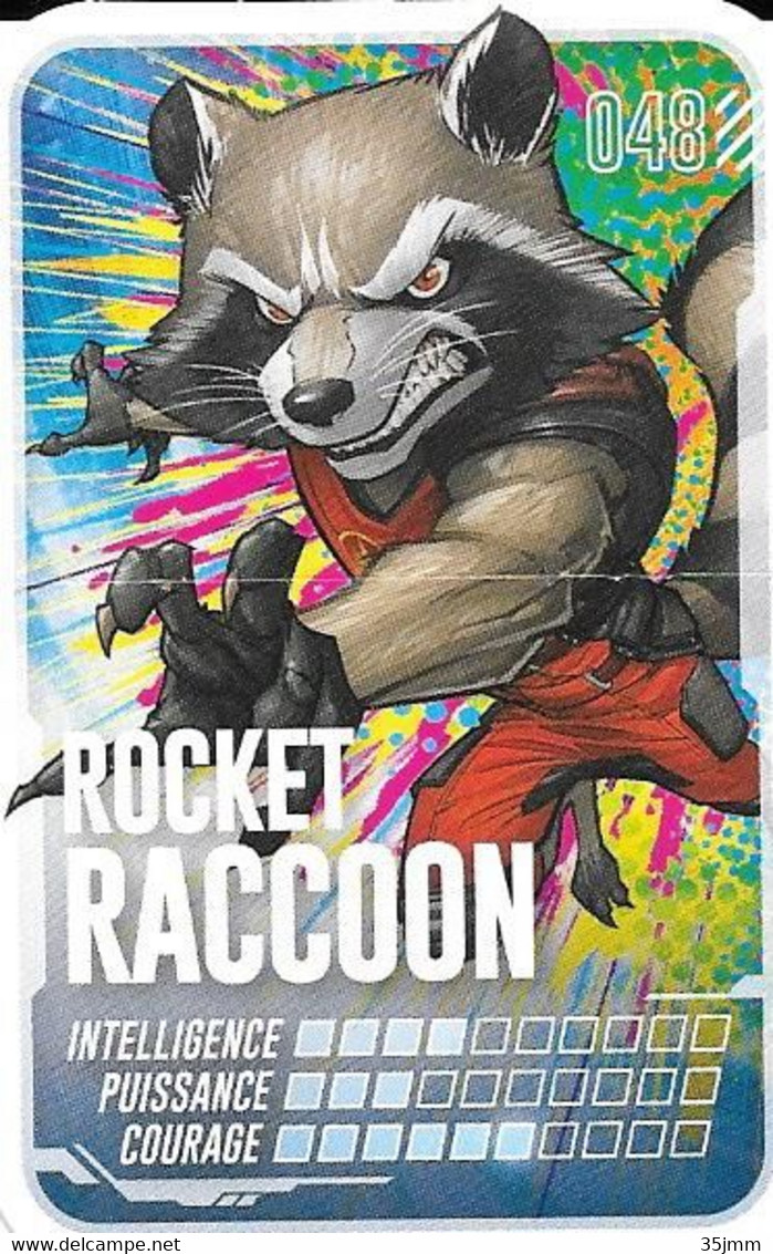 Carte Marvel Leclerc Pars En Mission Rocket Raccoon N°48 - Marvel