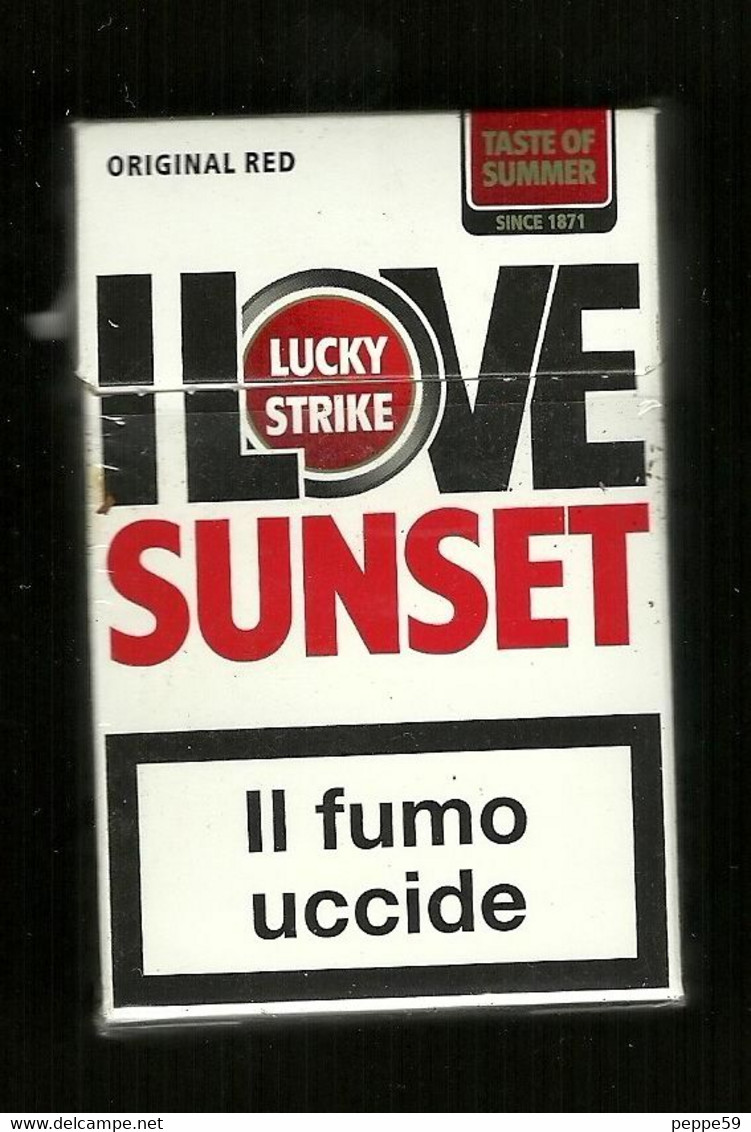 Tabacco Pacchetto Di Sigarette Italia - Lucky Strike ( I Love ) Da 20 Pezzi - Vuoto - Sigarettenkokers (leeg)