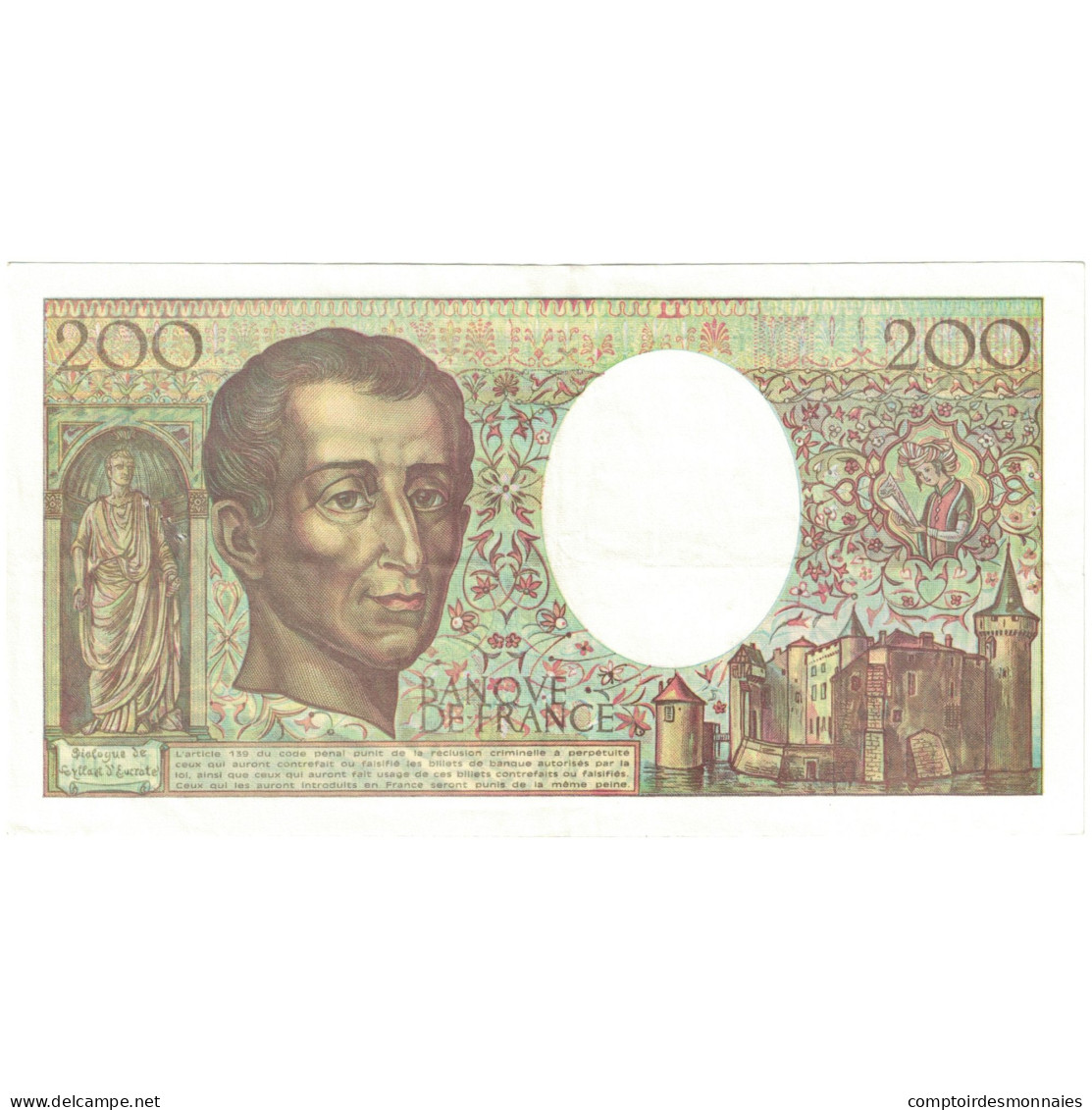 France, 200 Francs, 1992, 704156 E.110, NEUF, KM:155e - 200 F 1981-1994 ''Montesquieu''