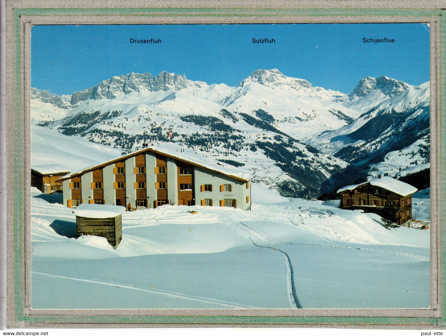 CPSM (Suisse-GR Grisons) FIDERISER HEUBERGE- Skihaus Arflina - 1969 - Fideris