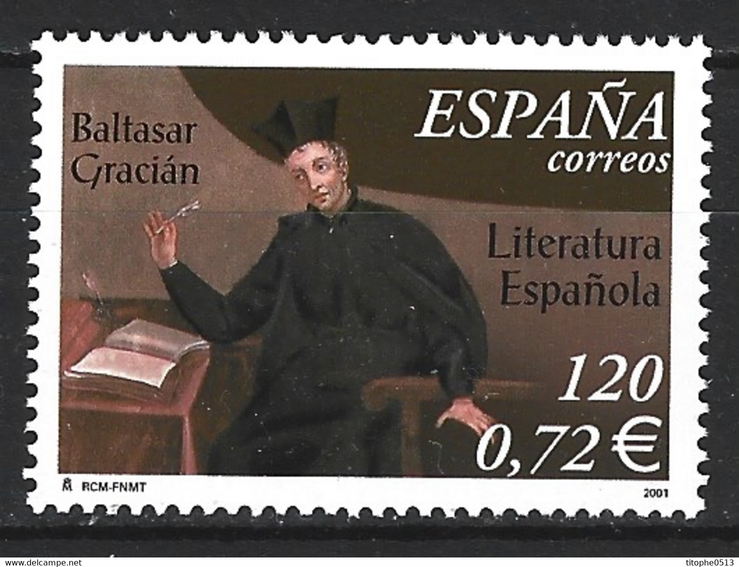 ESPAGNE. N°3378 De 2001. Baltasar Gracias. - Ecrivains