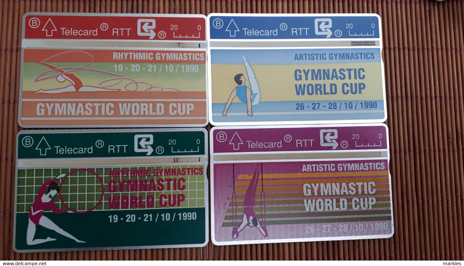 Worldcup Set 4 Phonecards Belgium Used Rare - Lotti E Collezioni