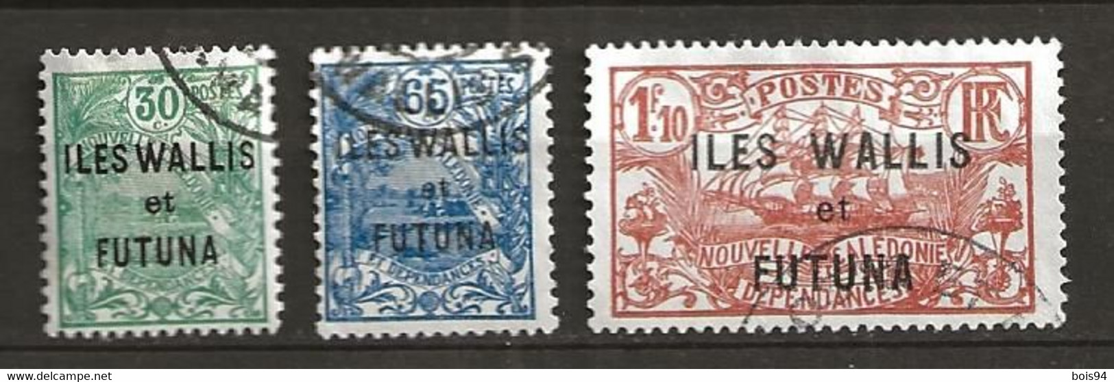 WALLIS ET FUTUNA 1927/28  . Série N°s  40 à 42 . Oblitérés . - Used Stamps