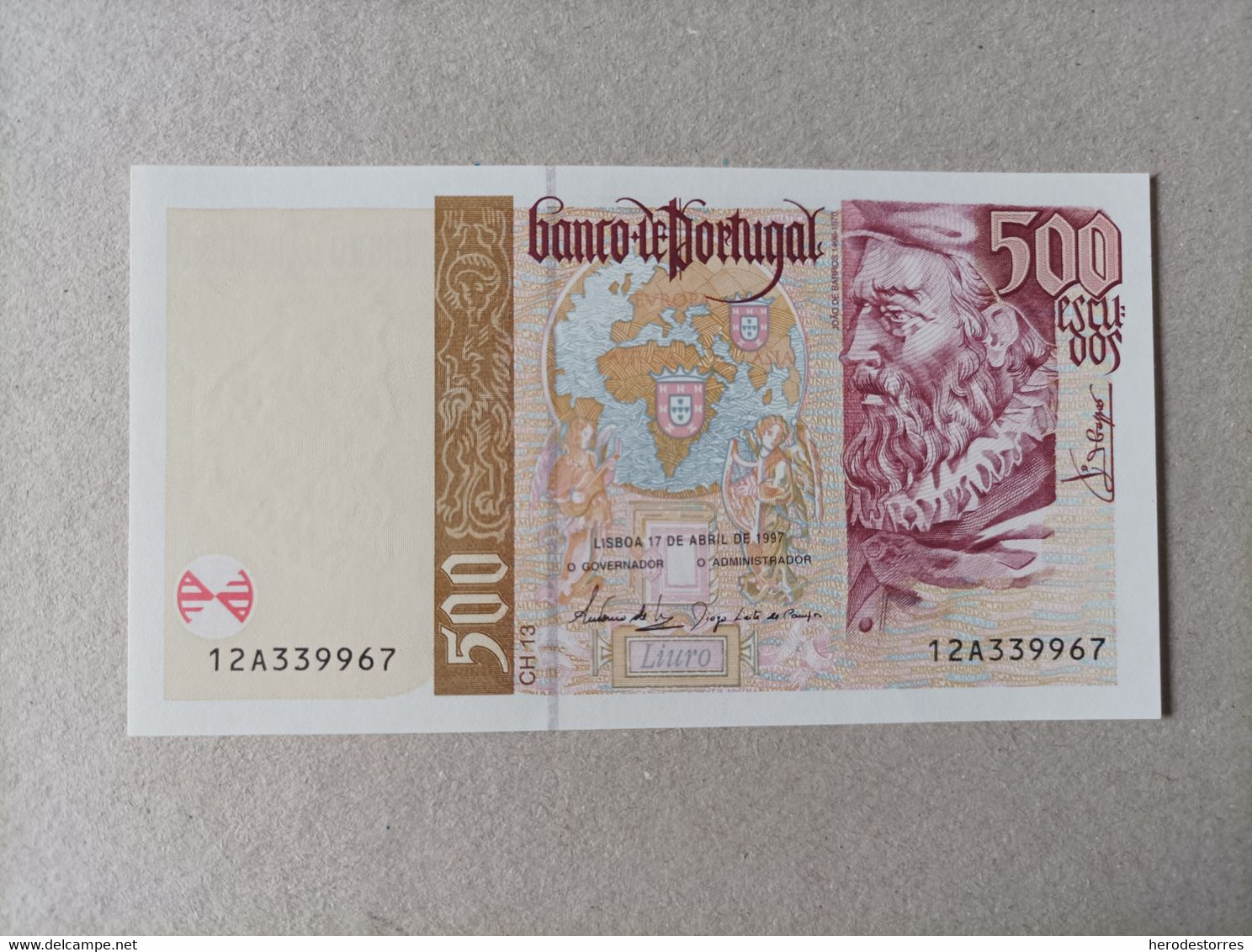 Billete De Portugal 500 Escudos Serie A, Año 1997, UNC - Portugal