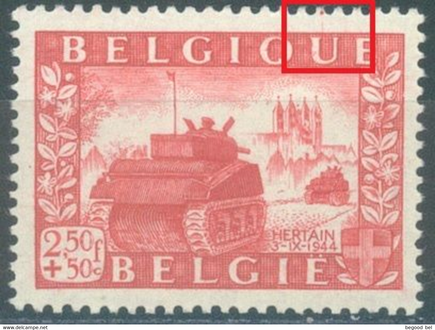 BELGIUM - 1950 - MNH/*** LUXE - POINT ROUGE DENTELURE SUPERIEURE - COB 824 Luppi V4- Lot 25520 - Sonstige & Ohne Zuordnung