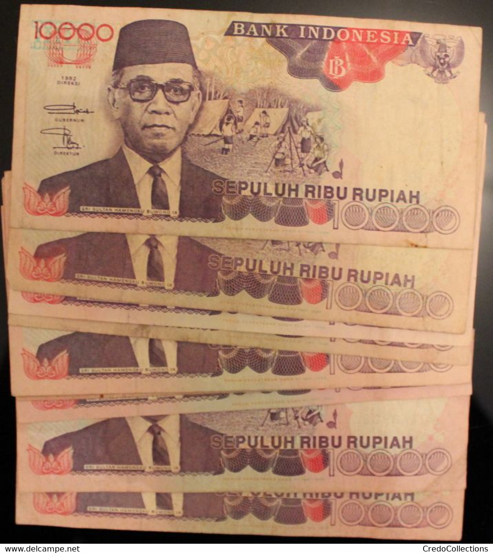 Indonésie - Lot De 10 Billets - 10000 Rupiah - état Circulé - Indonésie