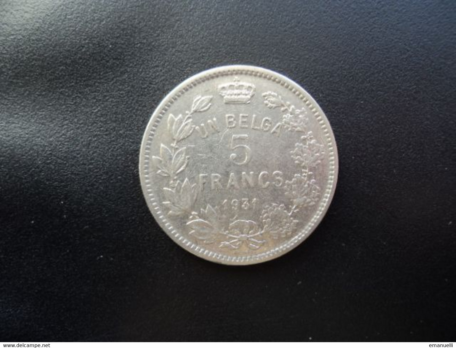 BELGIQUE : UN BELGA - 5 FRANCS  1931  Postion A / Tranche B *  CMB 384a / KM 97.1     SUP - 5 Francs & 1 Belga