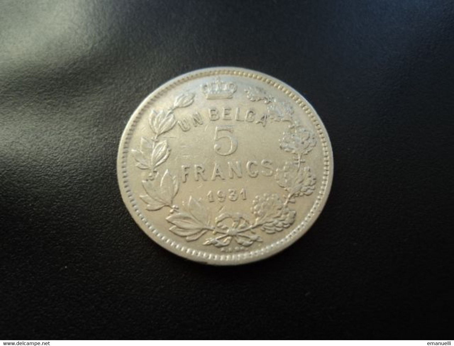 BELGIQUE : UN BELGA - 5 FRANCS  1931  Postion A / Tranche B *  CMB 384a / KM 97.1     SUP - 5 Francs & 1 Belga