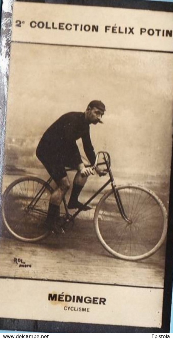 ► Paul MEDINGER (Champion De France Cyclliste)  - RARE Profil Photo Felix POTIN 1908 - Félix Potin