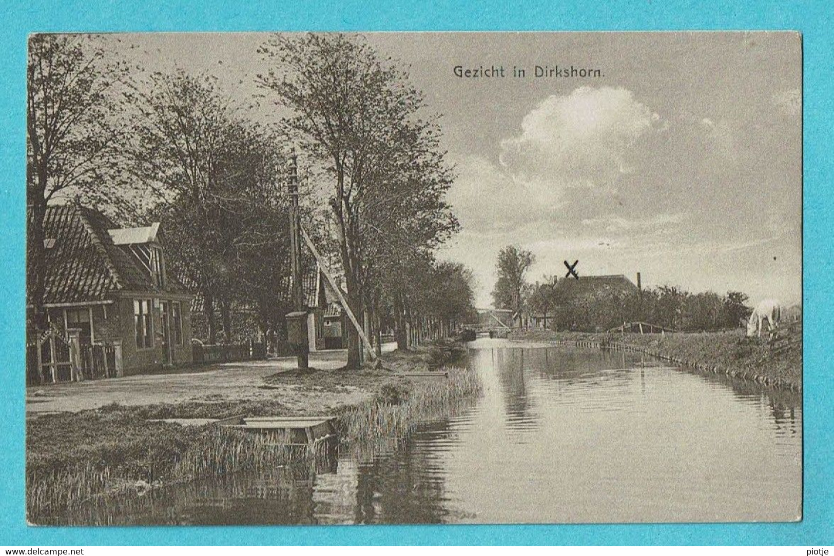 * Dirkshorn - Schagen (Noord Holland - Nederland) * (Uitg N. Tijsen) Gezicht In Dirkshorn, Canal, Quai, Unique, Zeldzaam - Schagen