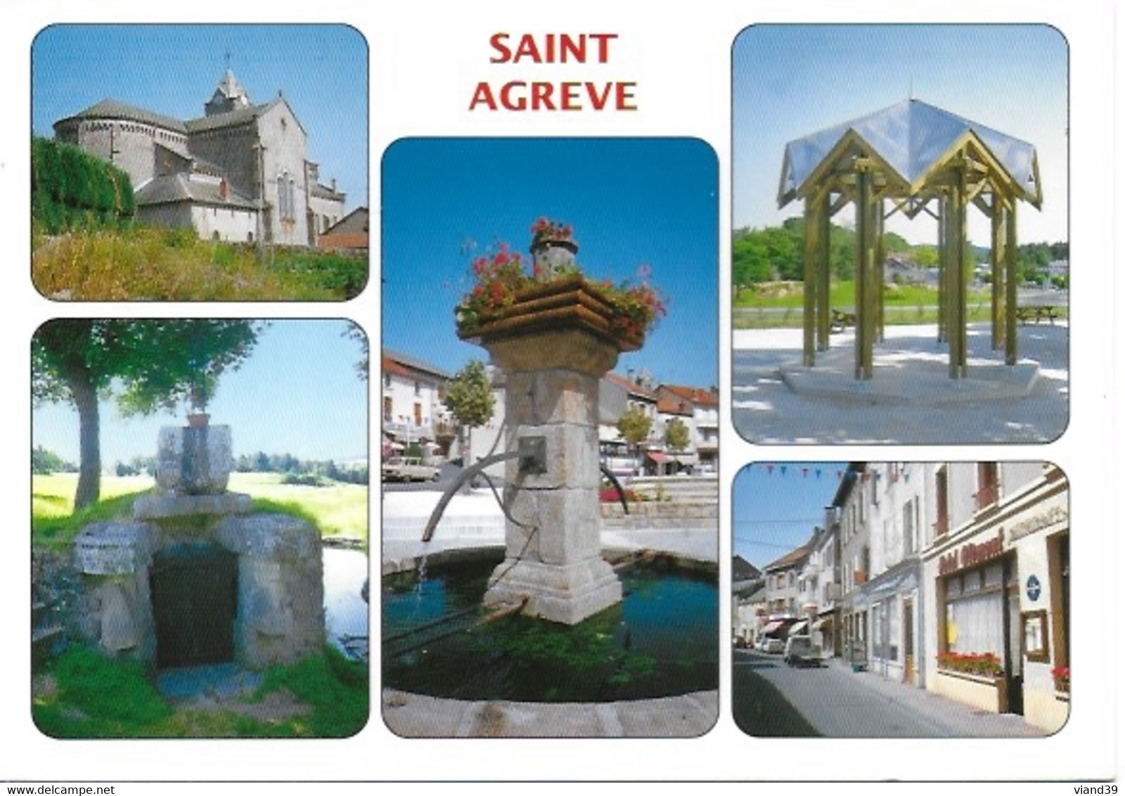 Saint Agrève - Multi Vues - Flamme Postale Belvédère Des Cevennes - Cachet Poste Aout 1996 - Saint Agrève