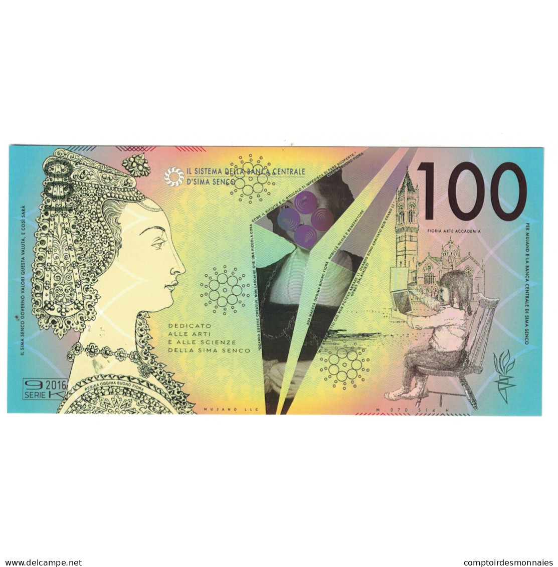 Billet, Italie, Billet Touristique, 2016, 100 SENZA, NEUF - [ 8] Falsi & Saggi