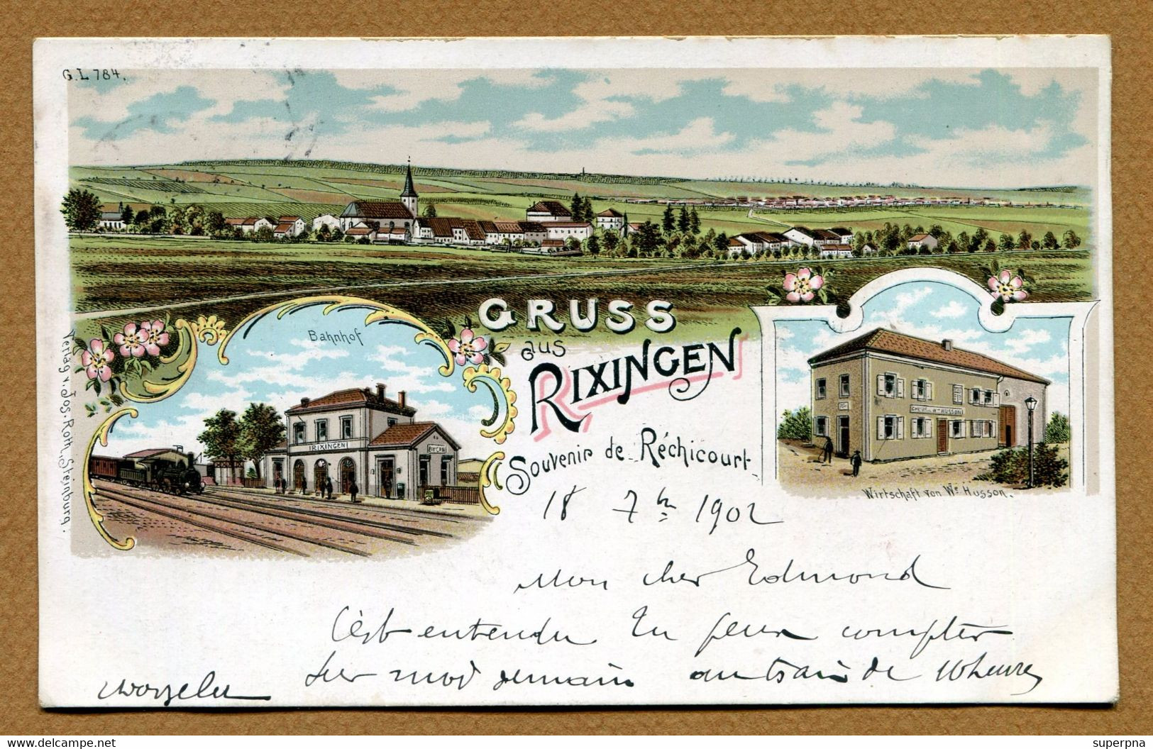 RECHICOURT  (57)  : " GRUSS AUS RIXINGEN " - Rechicourt Le Chateau