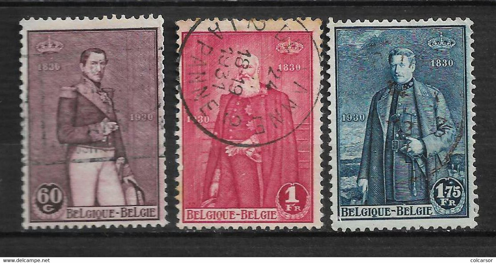 BELGIQUE" N°302/304 "CENTENAIRE DE L'INDÉPENDANCE" - 1929-1941 Big Montenez