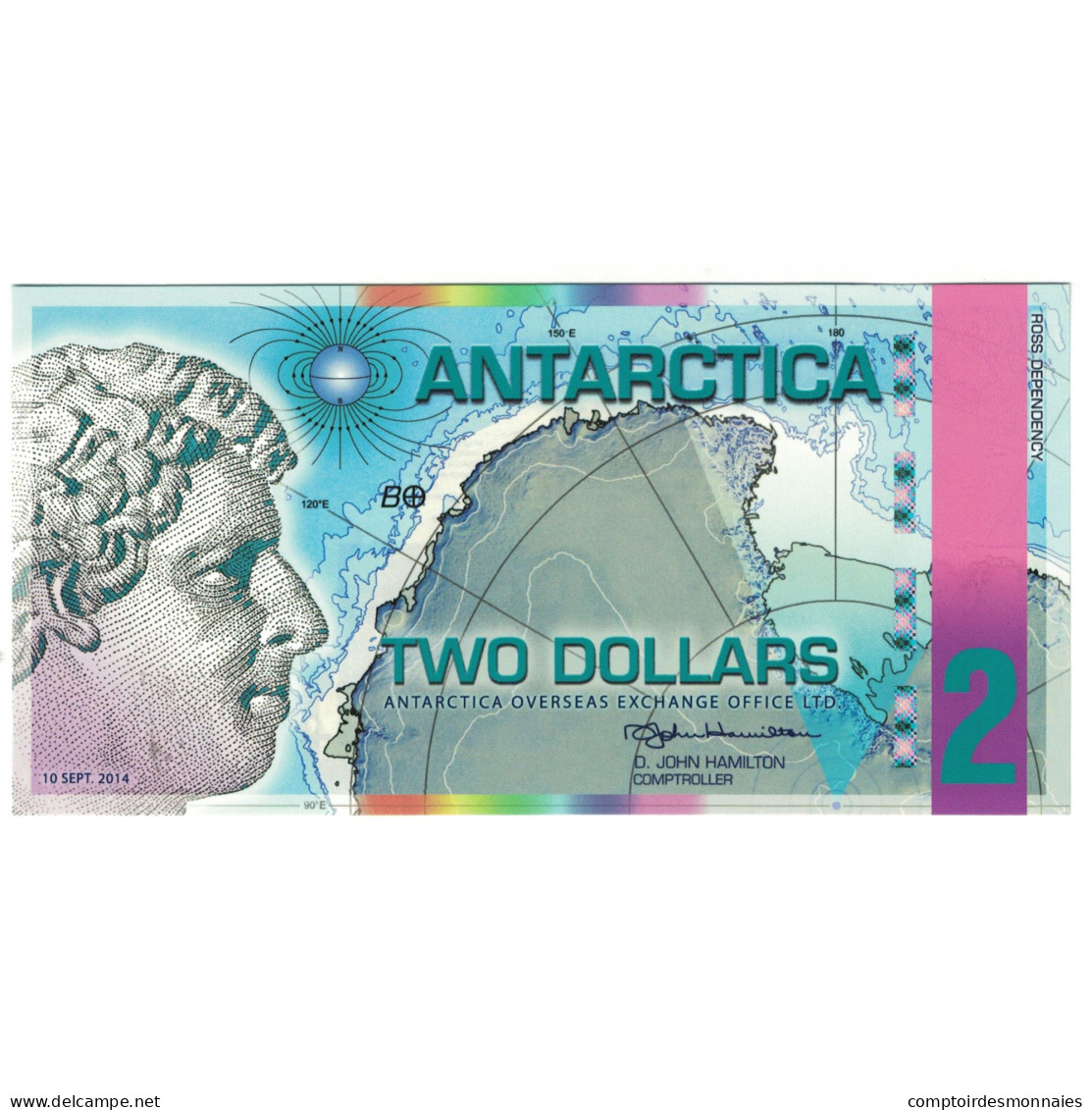 Billet, Antarctic, 2 Dollars, 2014, 2014-09-10, NEUF - Sonstige – Amerika