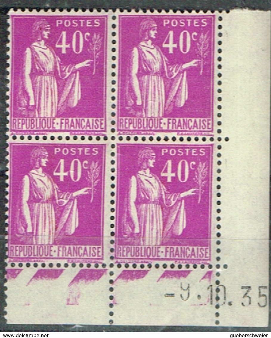 FR 93 - FRANCE N° 281 Bloc De 4 Coin Daté Neuf** - 1930-1939