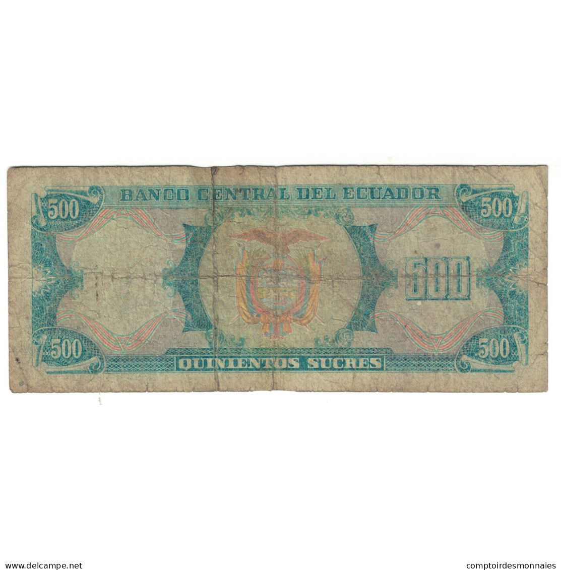 Billet, Équateur, 500 Sucres, 1988, 1988-06-08, KM:124Aa, TB - Equateur