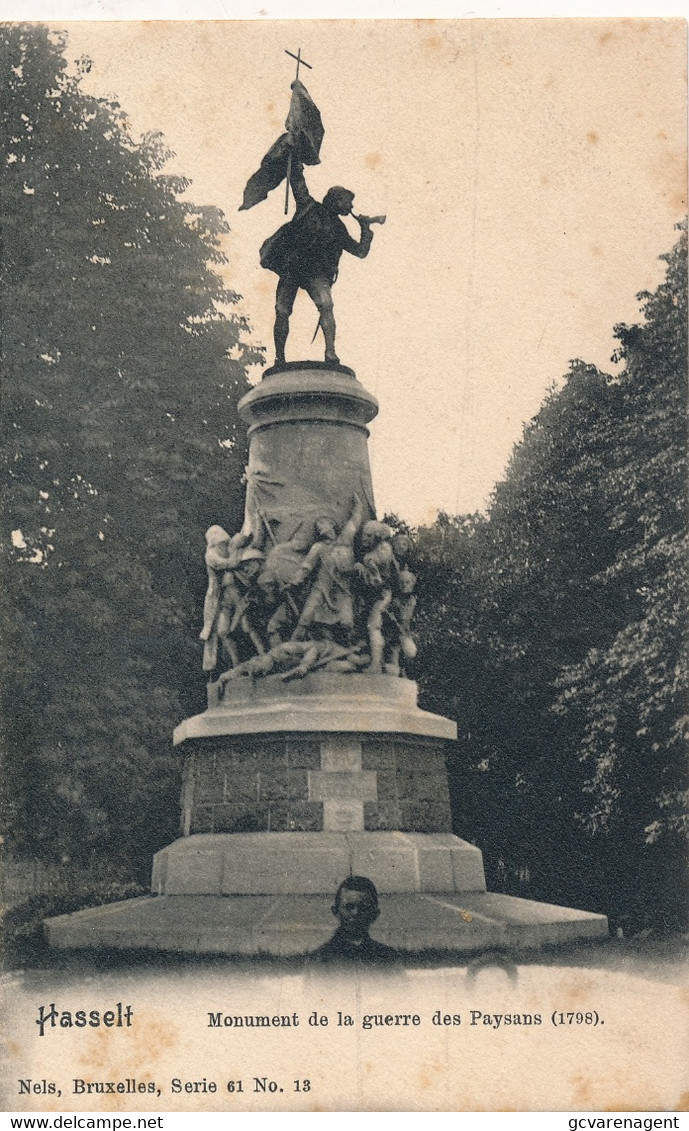 HASSELT  MONUMENT DE LA GUERRE DES PAYSANS         2 SCANS - Hasselt