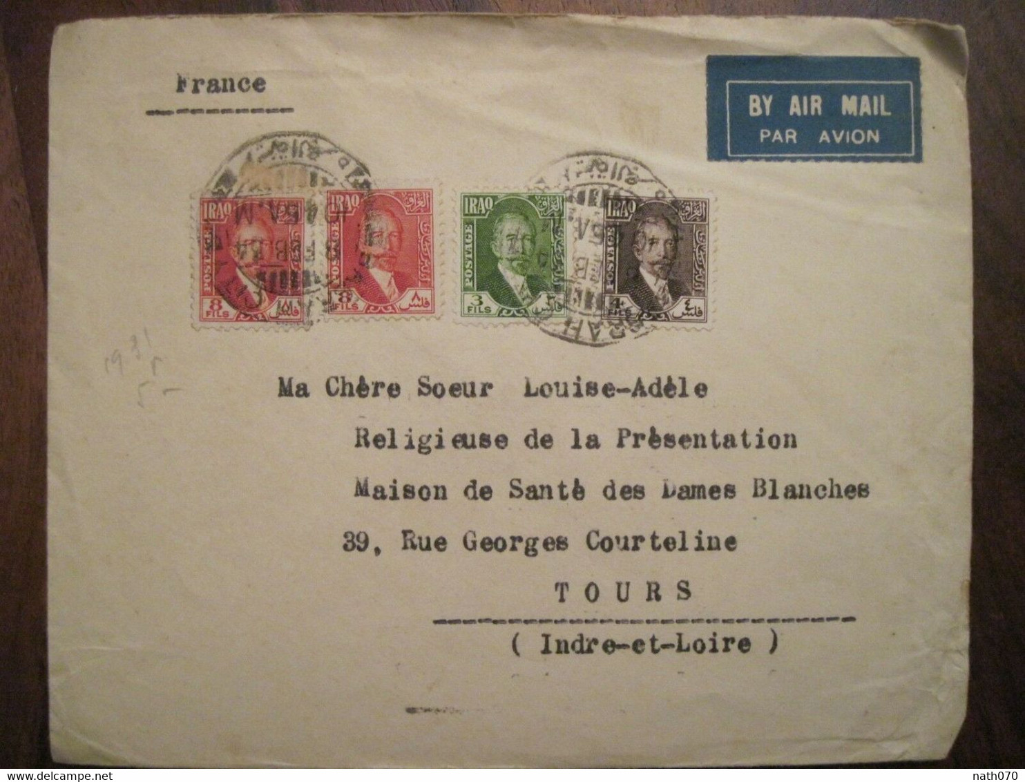 1933 Iraq Basrah Bassorah Air Mail Cover Allemagne Irak Bagdad Mit Luftpost Par Avion Flugpost - Iraq