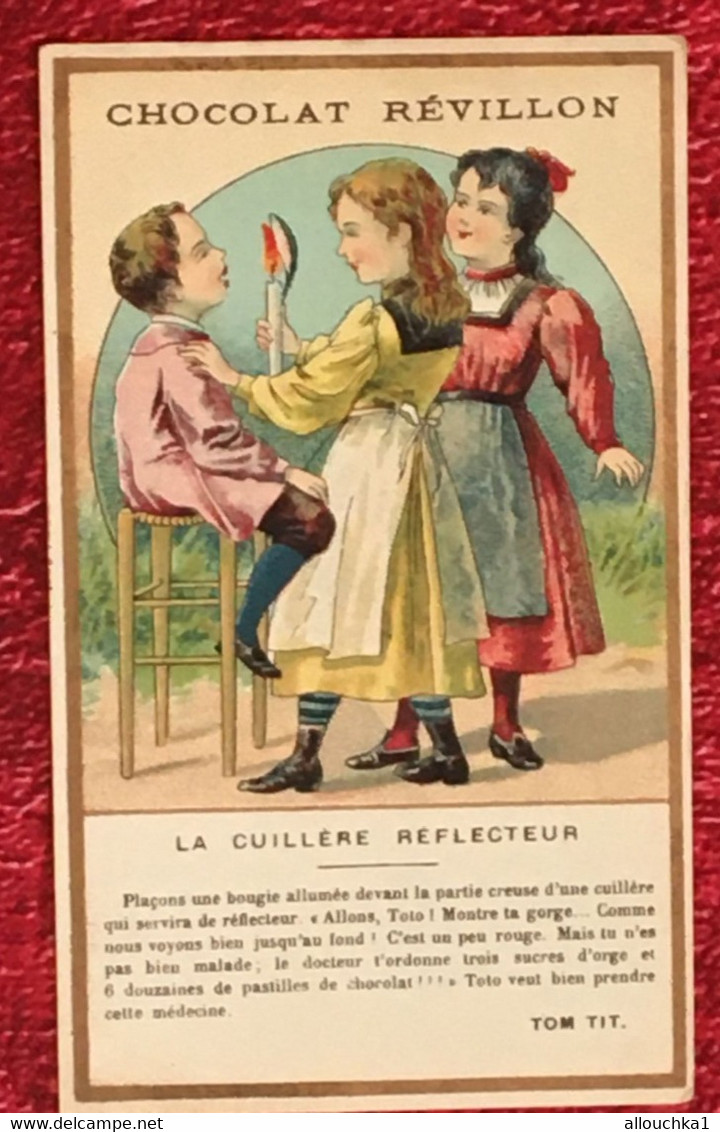 La Cuillère Réflecteur -☛Chocolat Révillon / Mydia-☛Chromo-Image Chromos-☛Usines à Lyon/1898/Roanne/1972 - Revillon