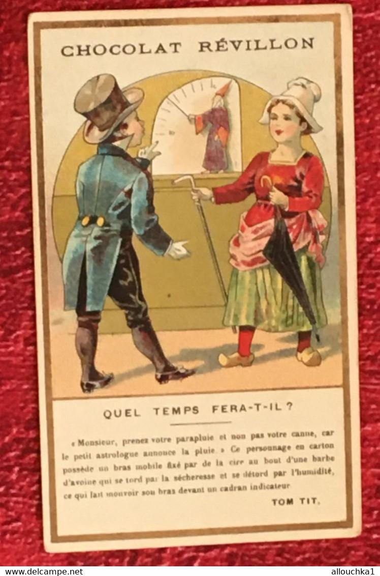 Quel Temps Fera T Il ?-☛Chocolat Révillon / Mydia-☛Chromo-Image Chromos-☛Usines à Lyon/1898/Roanne/1972 - Revillon