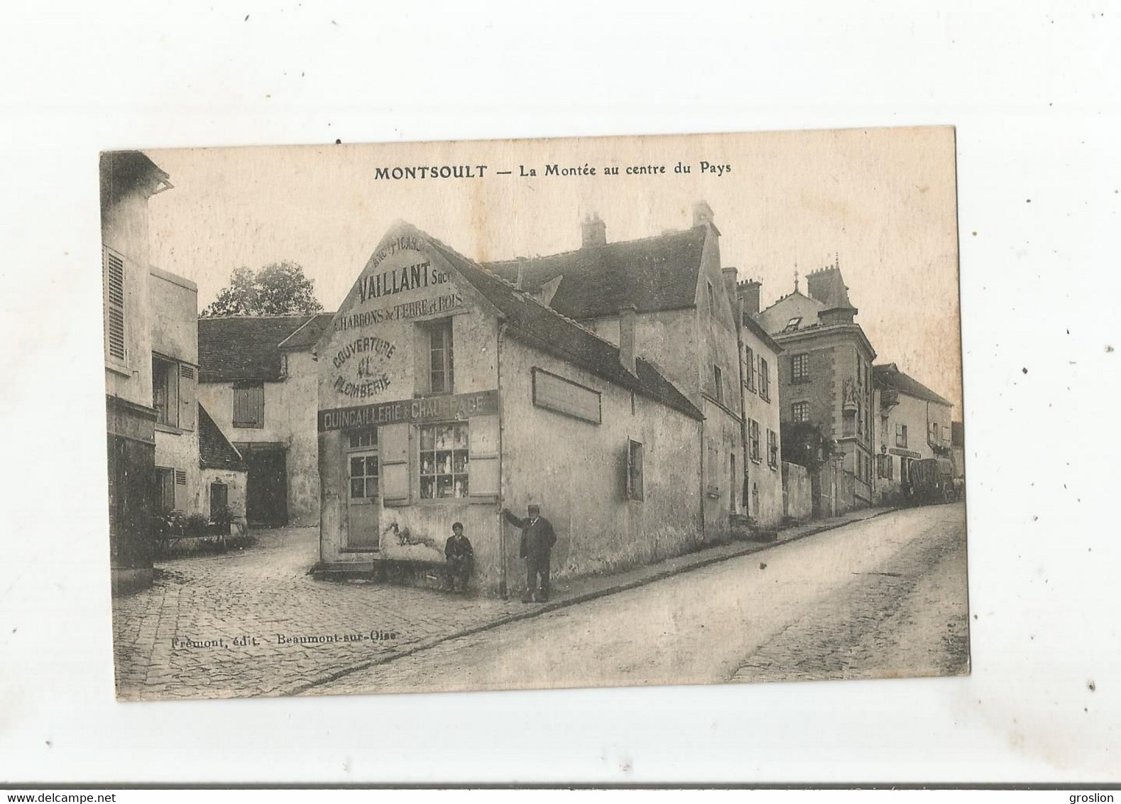MONTSOULT LA MONTEE AU CENTRE DU PAYS  (QUINCAILLERIE CHAUFFAGE VAILLANT SUCCESSEUR) 1919 - Montsoult