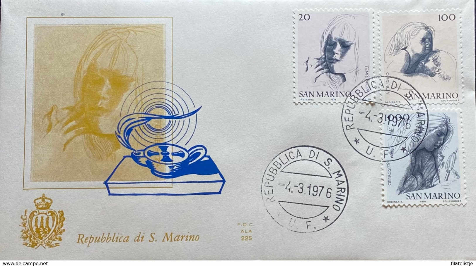 San Marino FDC Zegelnrs 1105 - 1114 Uit 1976 - FDC