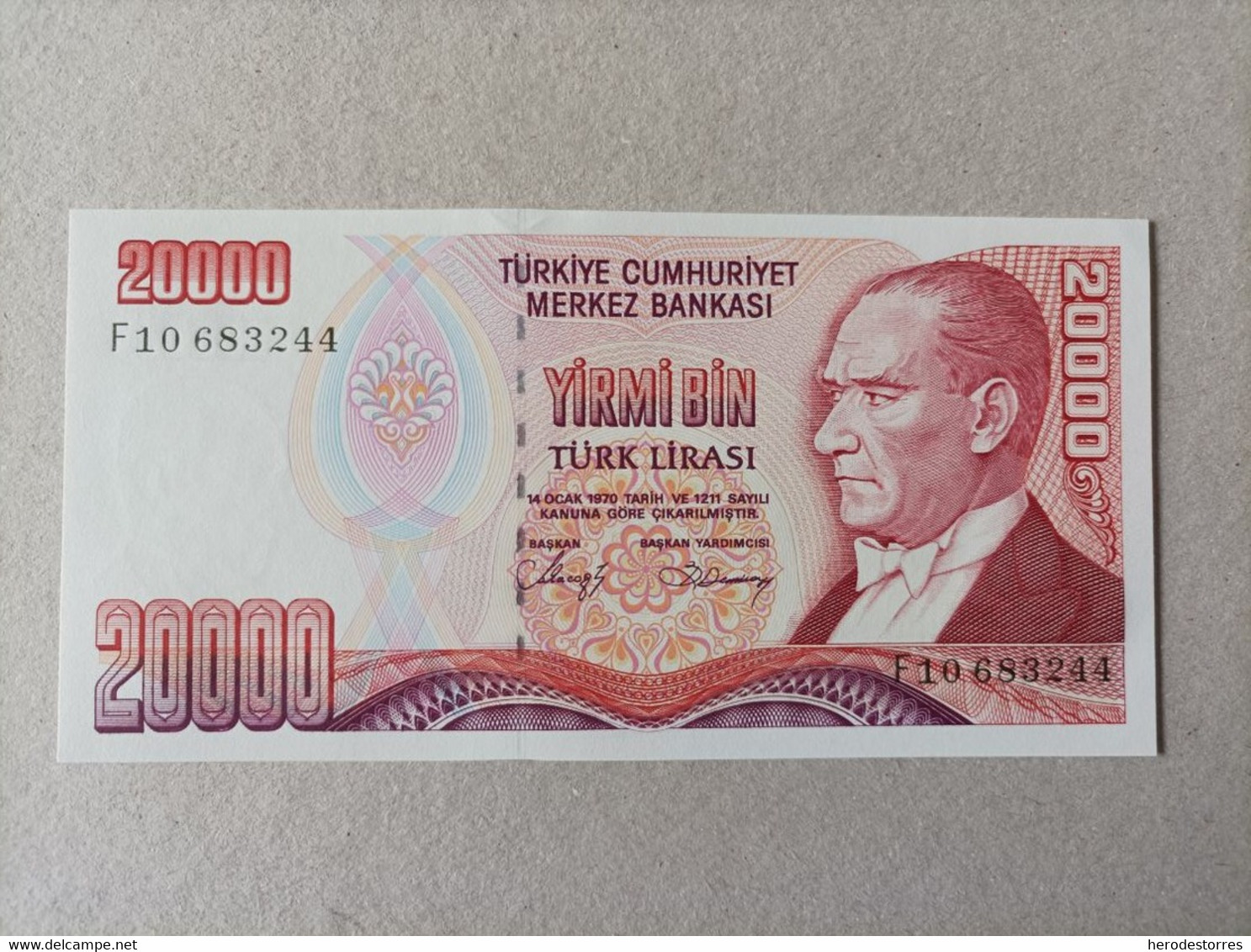 Billete De Turquía De 20000 Türk Lirası, Año 1988, UNC - Turquie