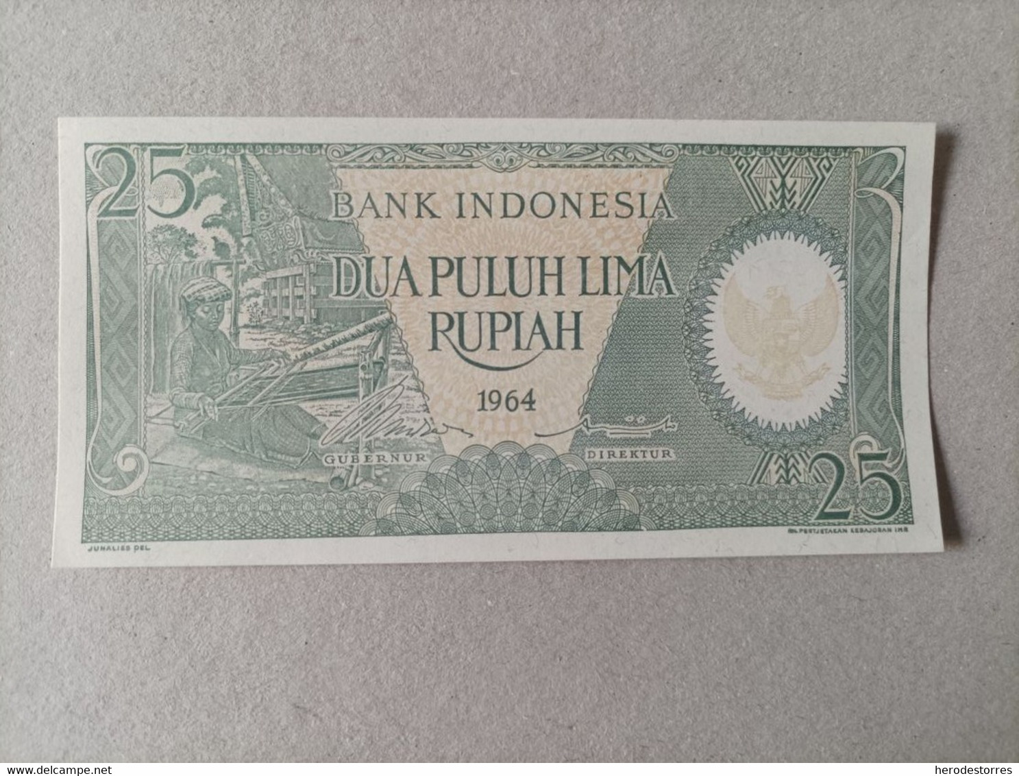 Billete De Indonesia De 25 Rupias, Año 1964, UNC - Indonésie