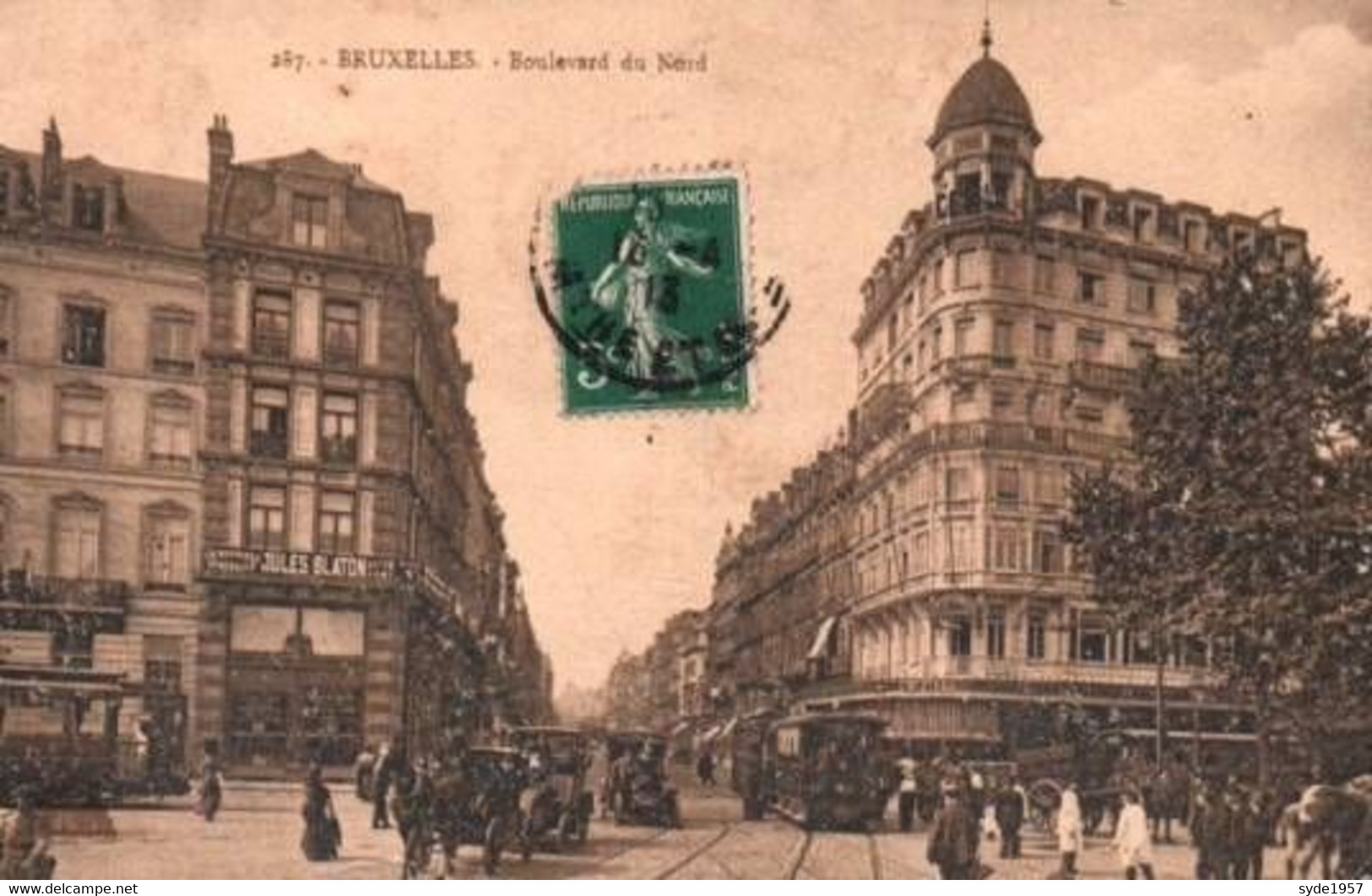 Bruxelles : Boulevard Du Nord, Début 1900, Animée, Tramway - Prachtstraßen, Boulevards