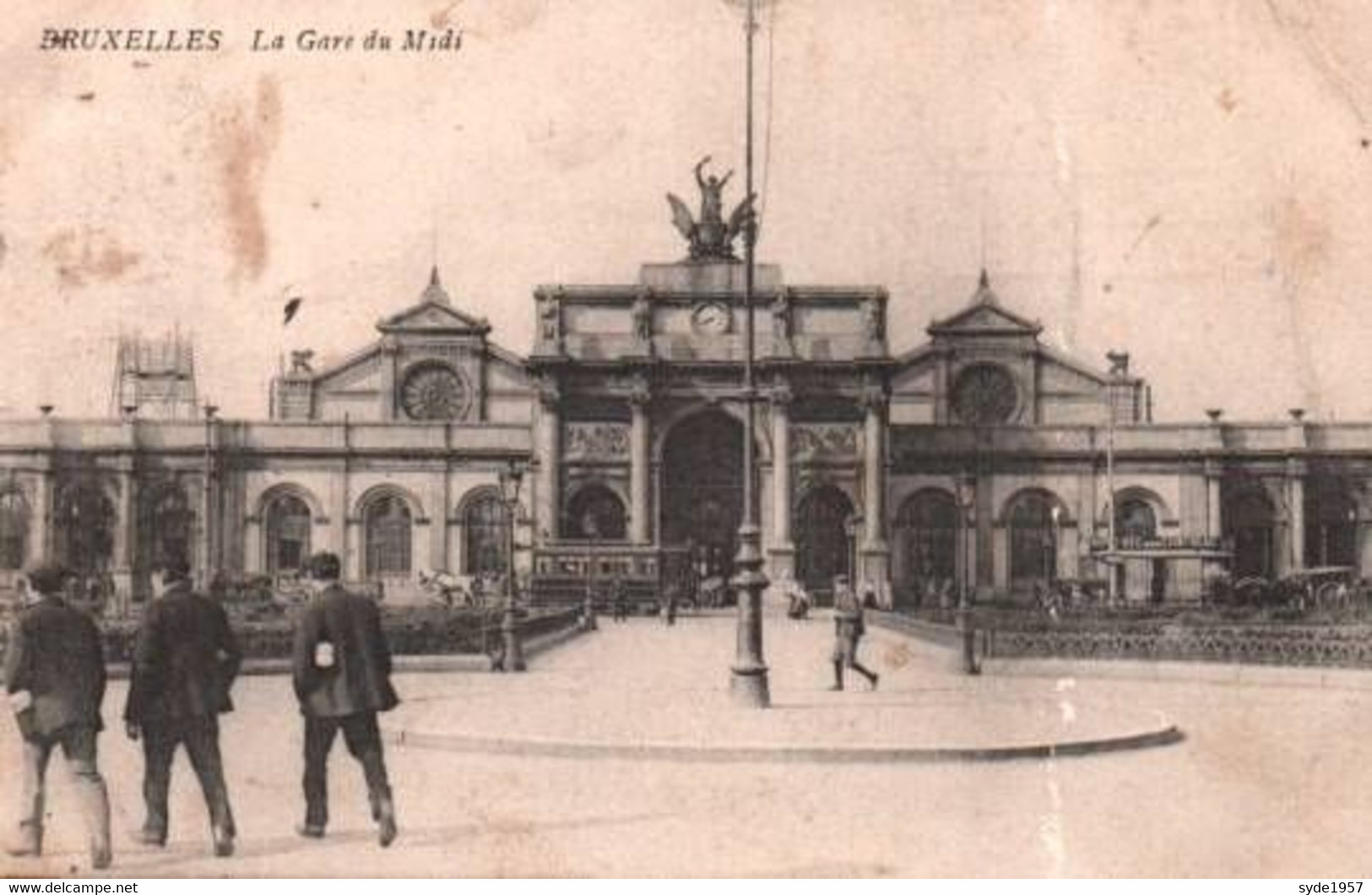 Bruxelles : Gare Du Midi Début 1900, Animée - Chemins De Fer, Gares