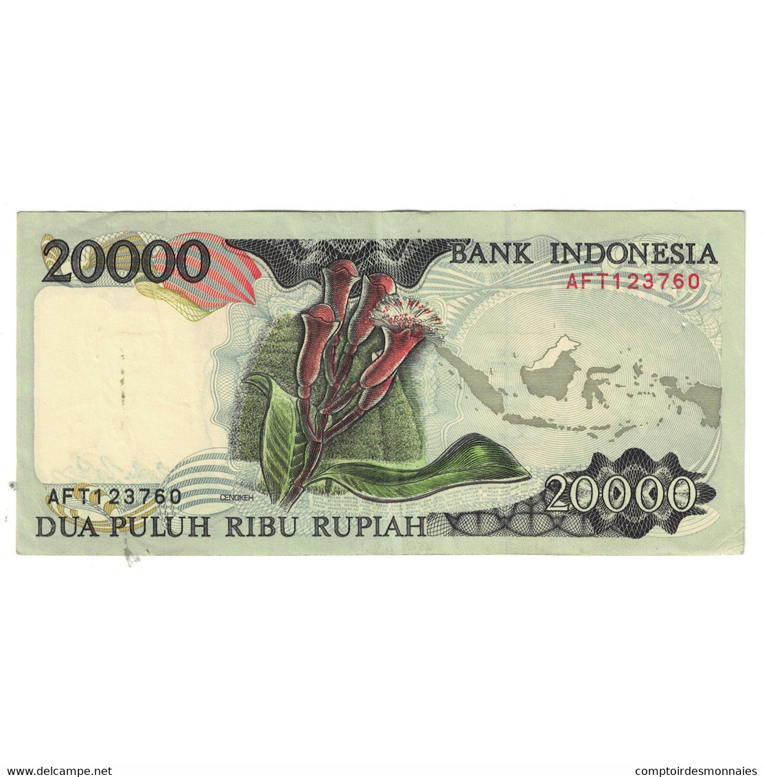 Billet, Indonésie, 20,000 Rupiah, 1995, KM:132a, TTB - Indonésie