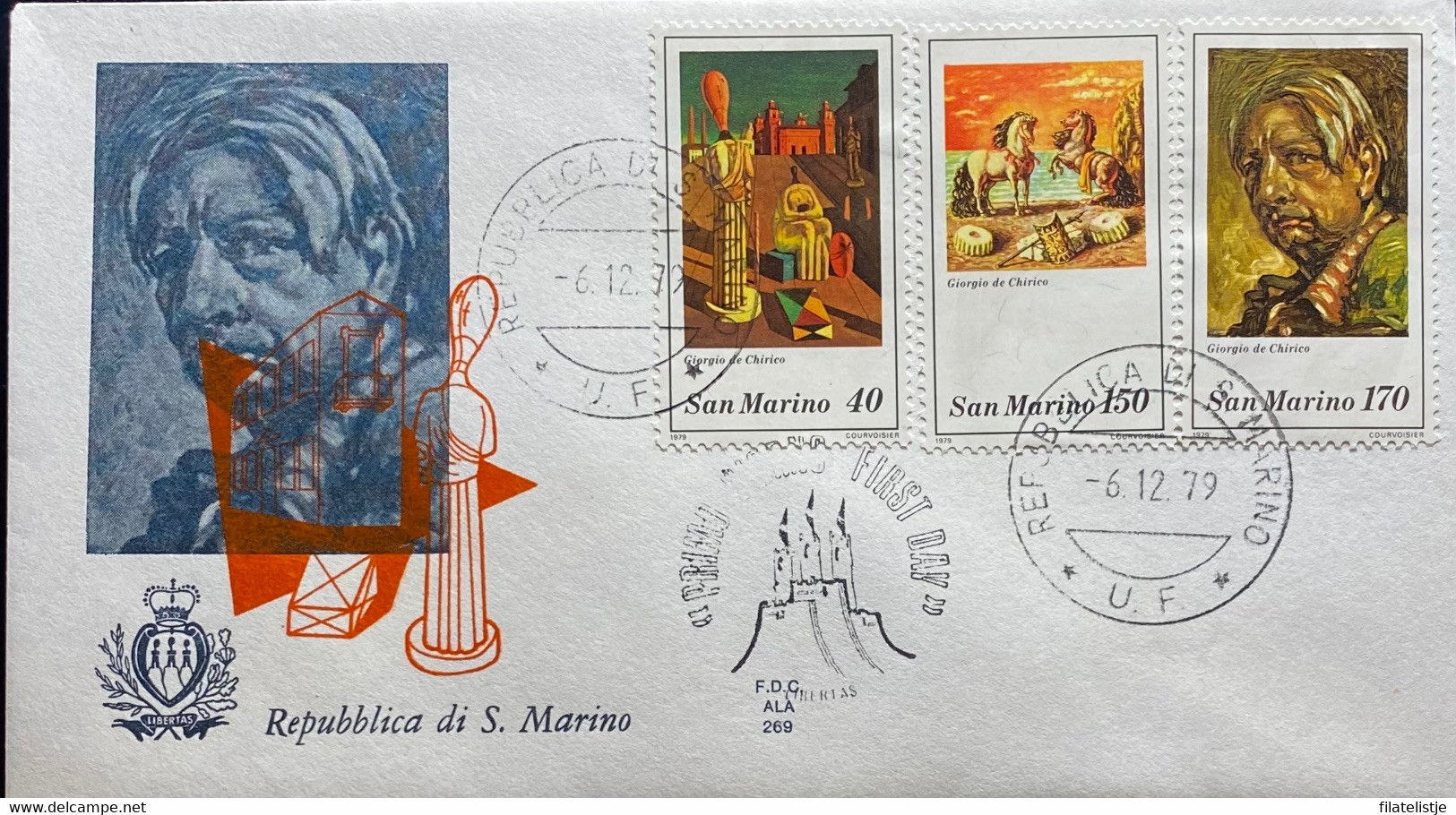 San Marino FDC Zegelnrs 1198 - 1200   Uit 1979 - FDC